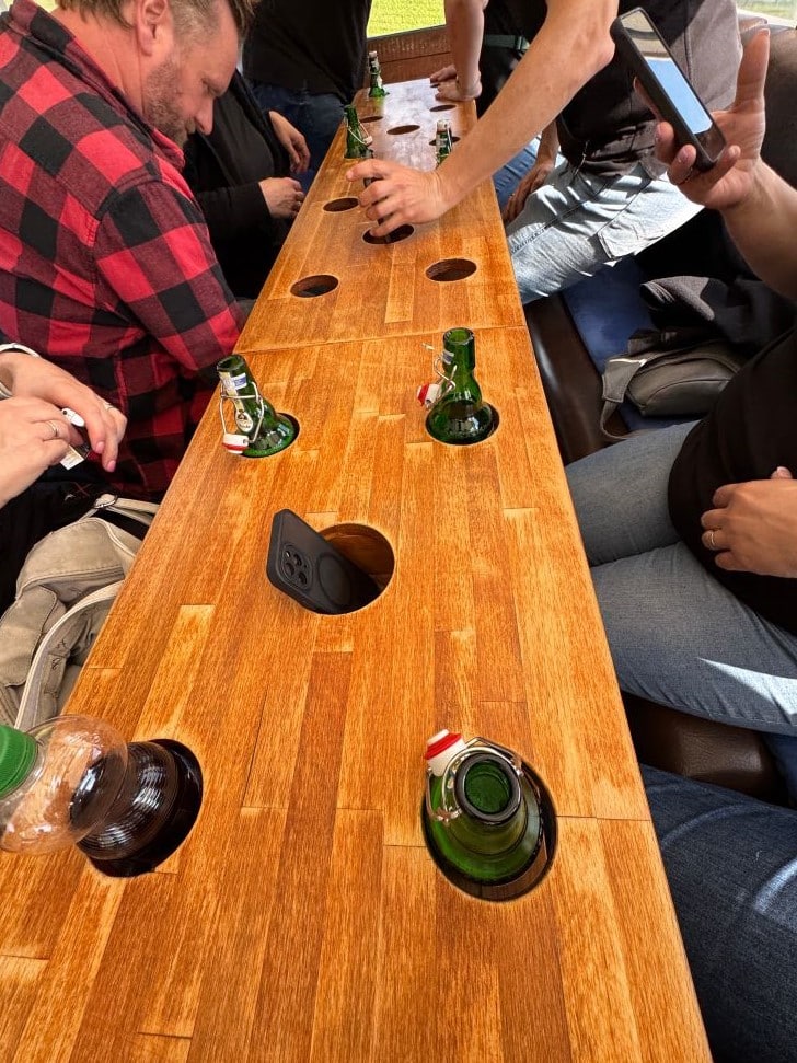 Teamausflug Tisch